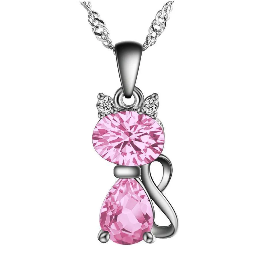 Silver Plated Cat Pendant