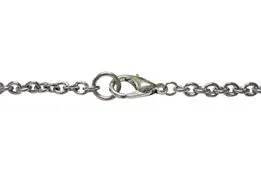 Silver Toned Etched Medical Cross Pendant Necklace