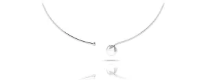 Single Pearl Flexible Diamond Necklace with 0.26 ct.(finished) 1mm, 1.2mm