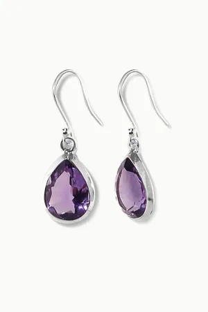 Sivalya Amethyst Silver Earrings- Bliss
