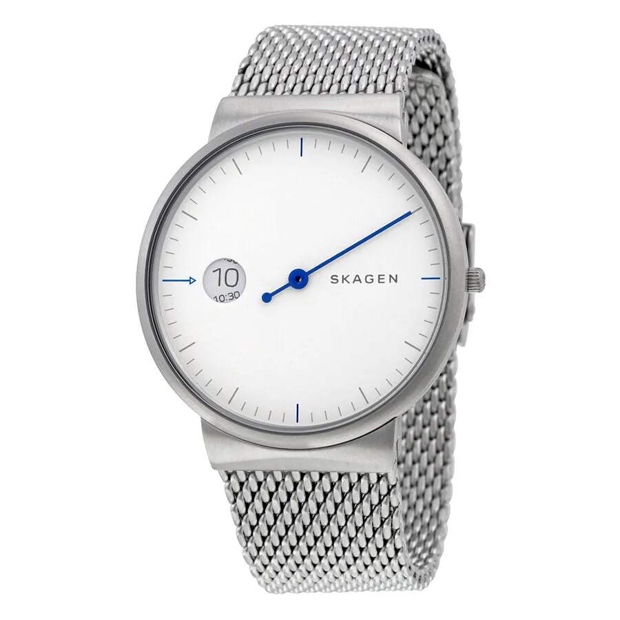 Skagen Ancher Silver Dial Men's Stainless Steel Watch SKW6193