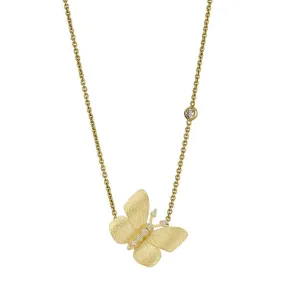Small Gold Butterfly Necklace