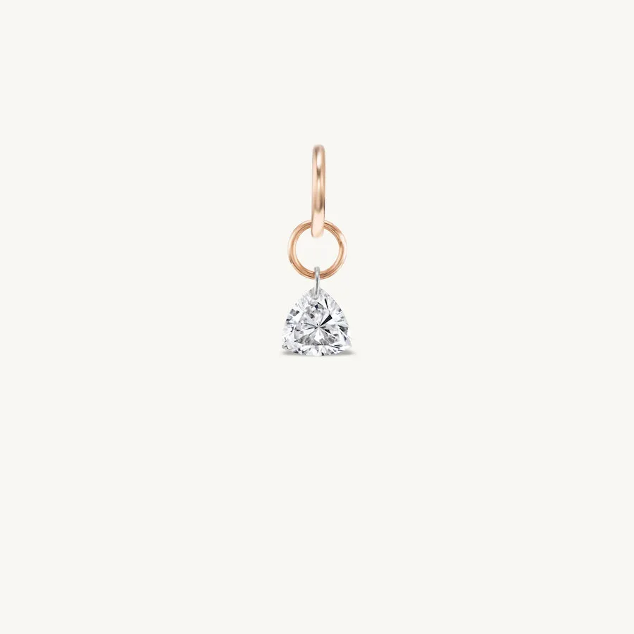 Small Trillion Pierced Diamond Charm for Chains