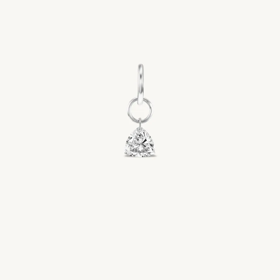 Small Trillion Pierced Diamond Charm for Chains