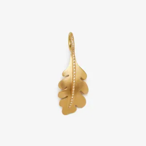 Sonoma Oak Leaf Diamond Pendant in 20K Peach Gold