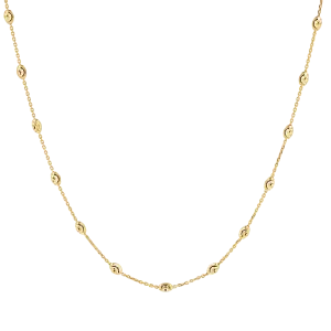 Spaced Mooncut Bead Necklace