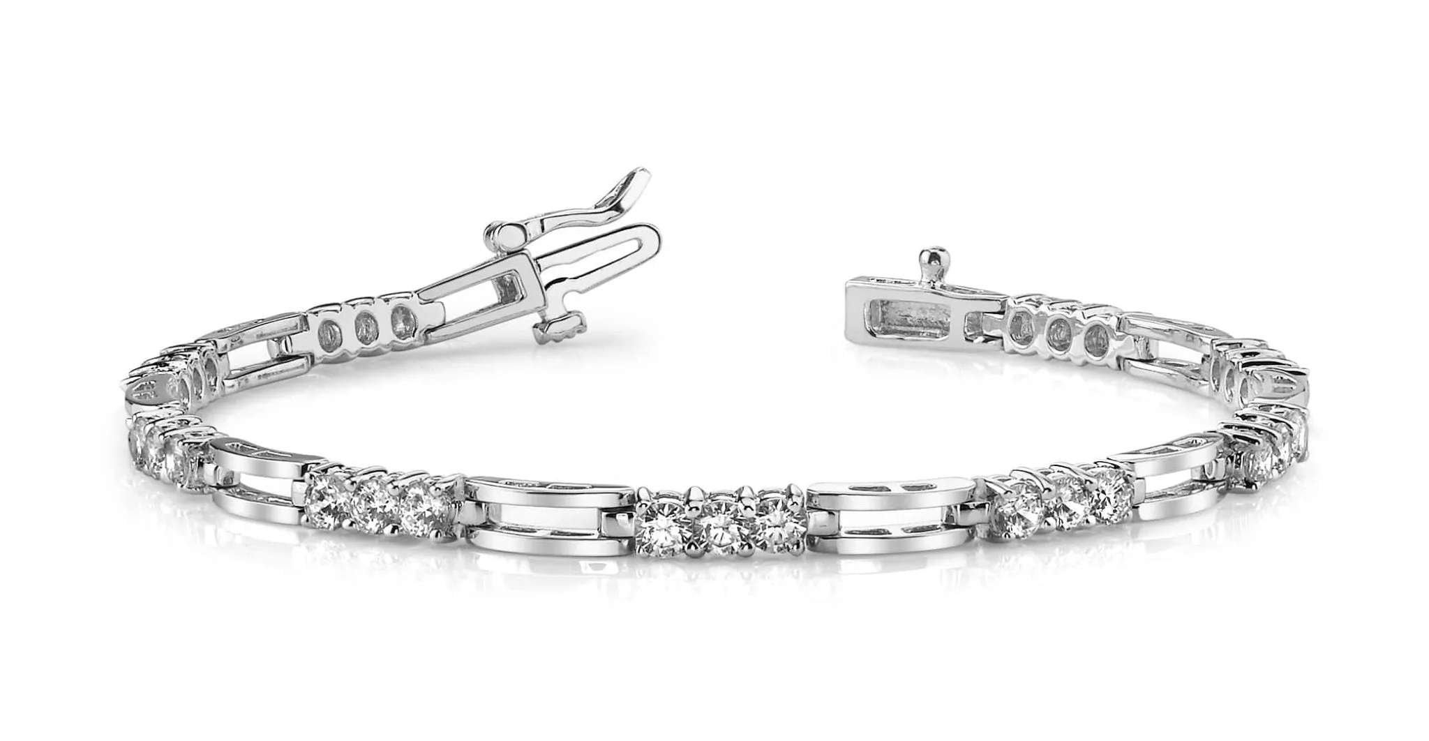 Sparkling Triple Diamond Bracelet with 1.40 ct.(finished) 2.5mm