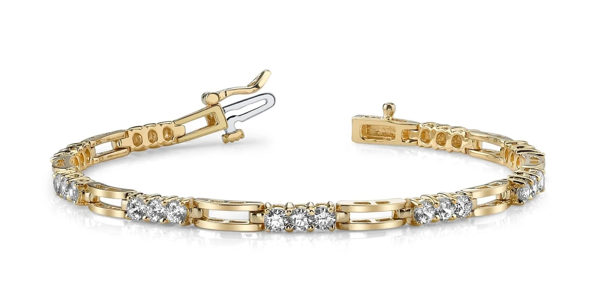 Sparkling Triple Diamond Bracelet with 1.40 ct.(finished) 2.5mm