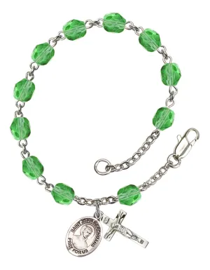 St. John Berchmans Custom Birthstone Rosary Bracelet