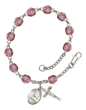 St. Joshua Custom Birthstone Rosary Bracelet