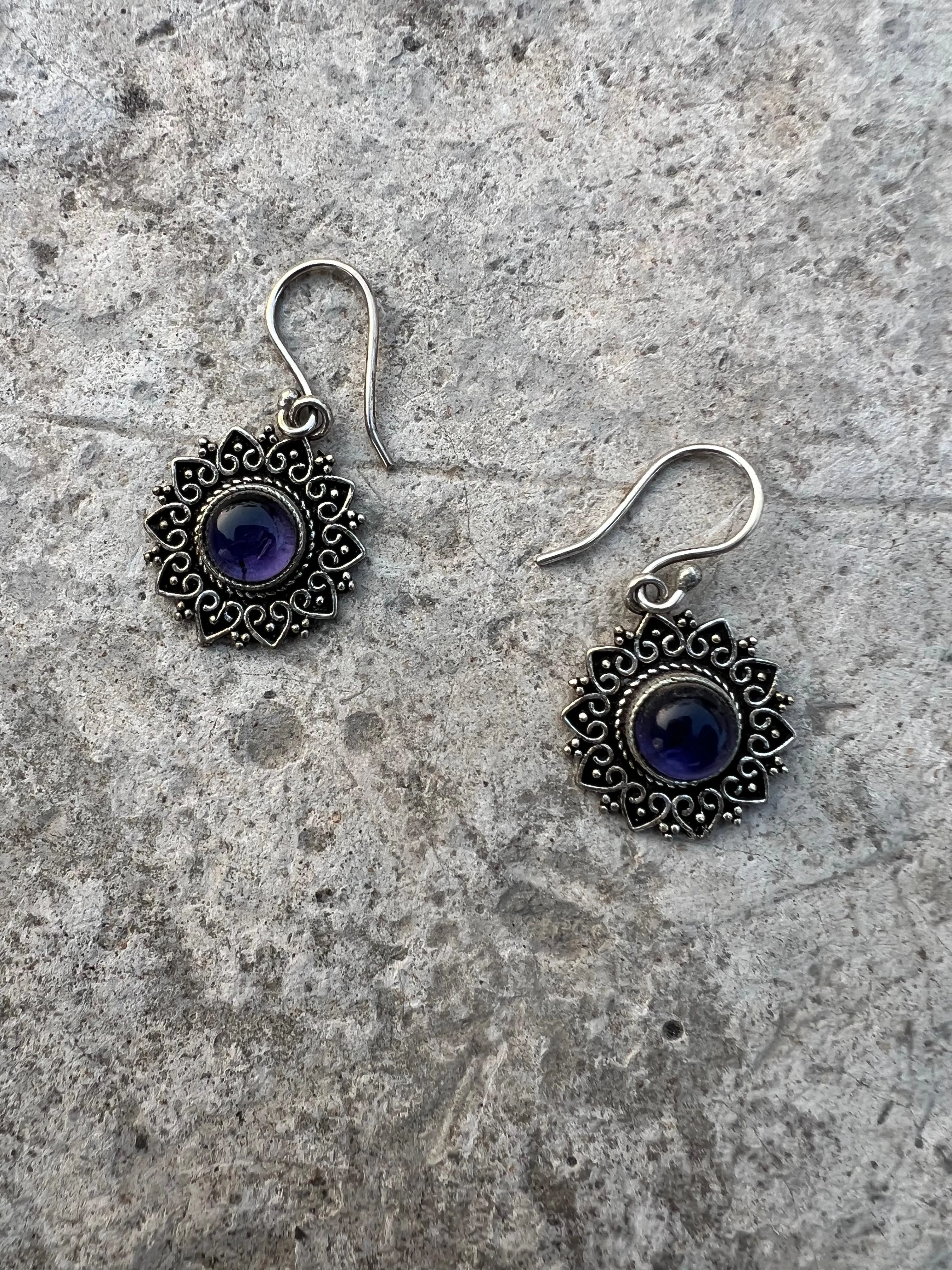 Sterling Amethyst Earing