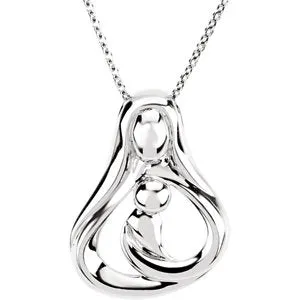 Sterling Silver 1 Child Mother's Embrace 18" Necklace