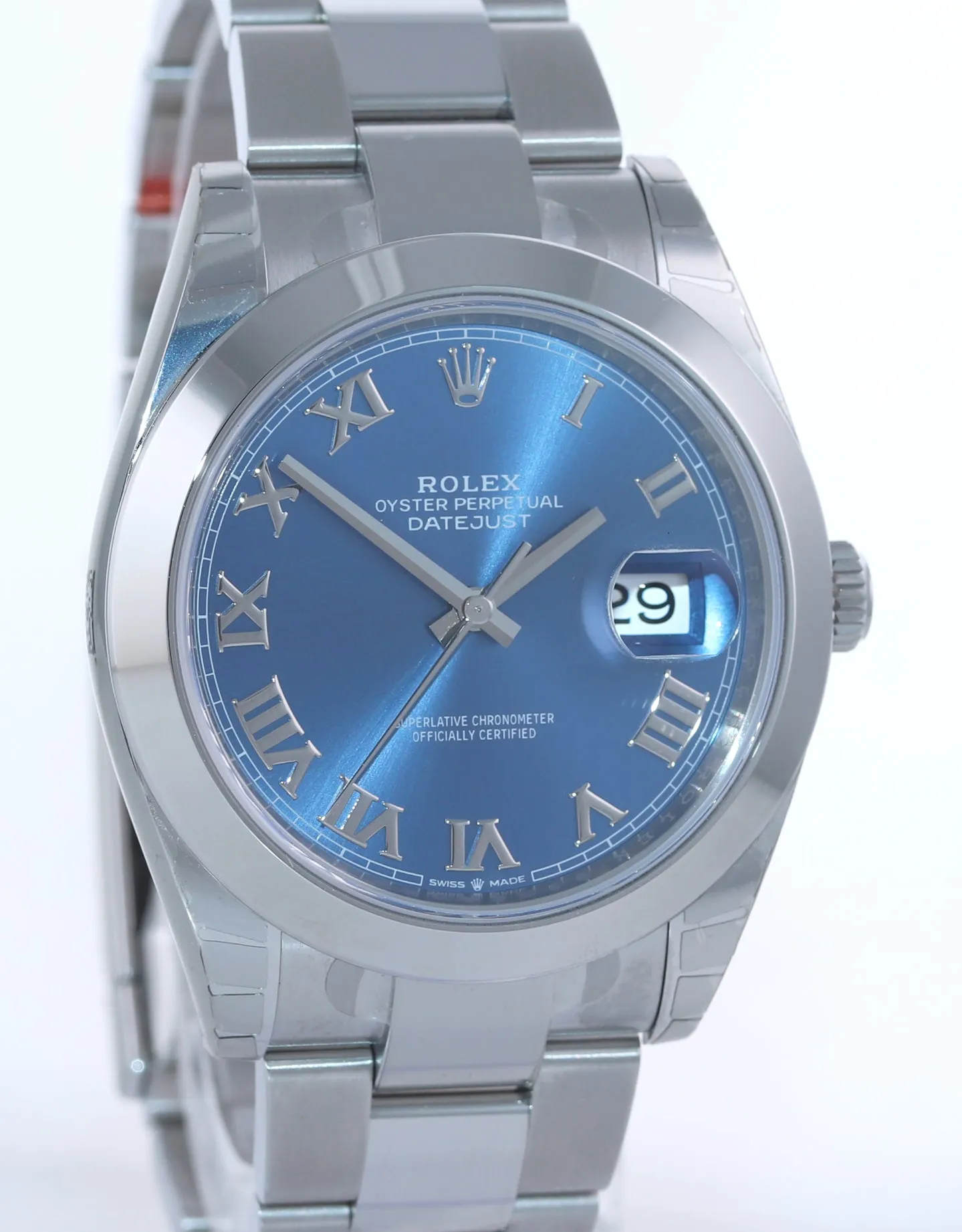 STICKERS 2020 NEW PAPERS Rolex DateJust 41 Steel 126300 Blue Roman Watch Box