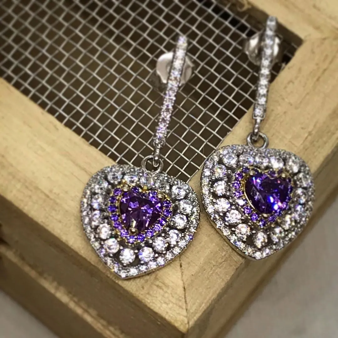 Studded Heart Earrings