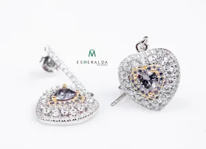 Studded Heart Earrings