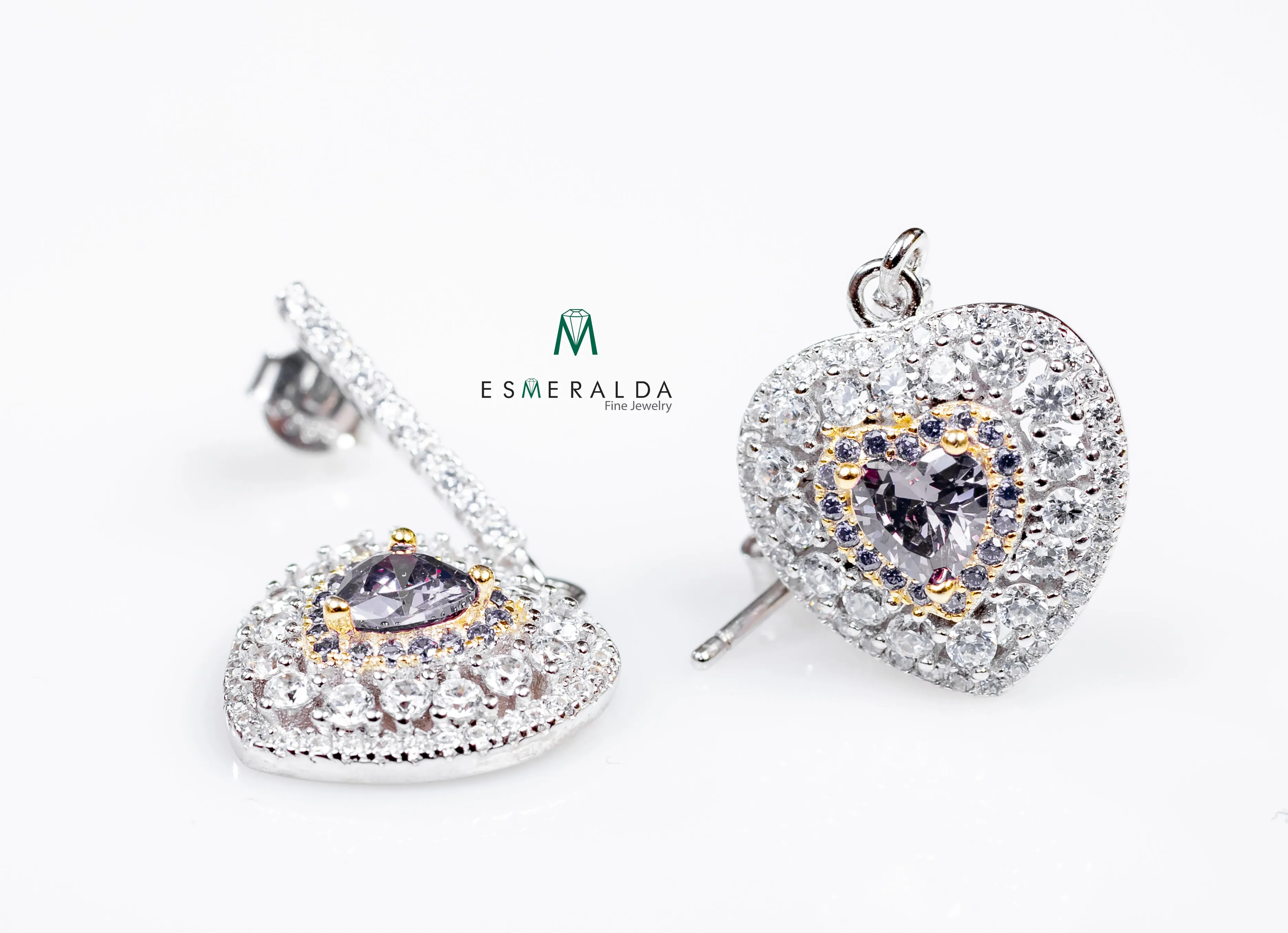 Studded Heart Earrings