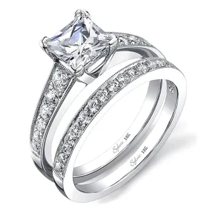Sylvie Pave Set Diamond Engagement Ring
