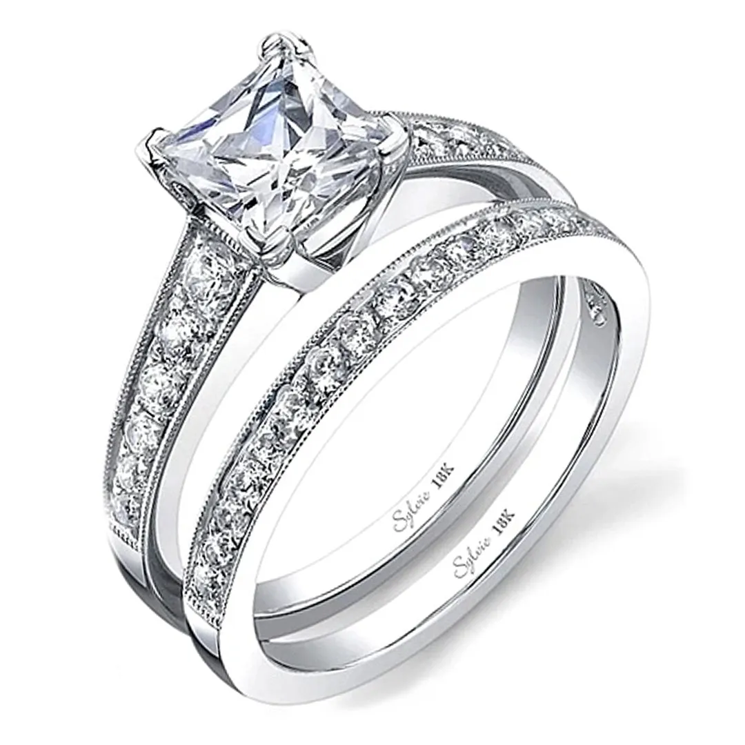 Sylvie Pave Set Diamond Engagement Ring