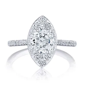 Tacori Inflori Halo Diamond Engagement Ring