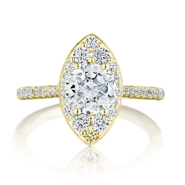Tacori Inflori Halo Diamond Engagement Ring