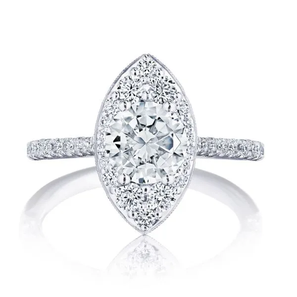 Tacori Inflori Halo Diamond Engagement Ring