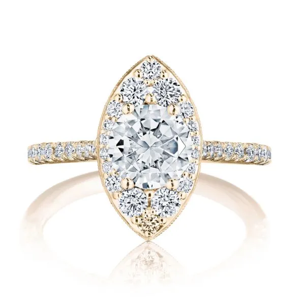 Tacori Inflori Halo Diamond Engagement Ring