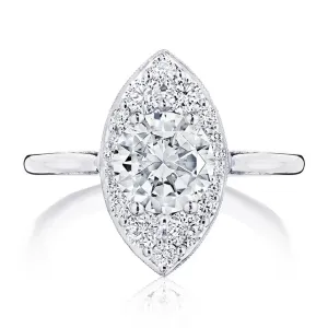 Tacori Round Marquise Bloom Engagement Ring HT2575RDMQ65