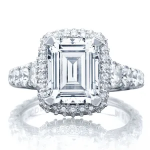 Tacori RoyalT Emerald Cut Diamond Engagement Ring w/ Bloom
