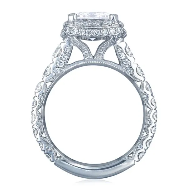 Tacori RoyalT Emerald Cut Diamond Engagement Ring w/ Bloom