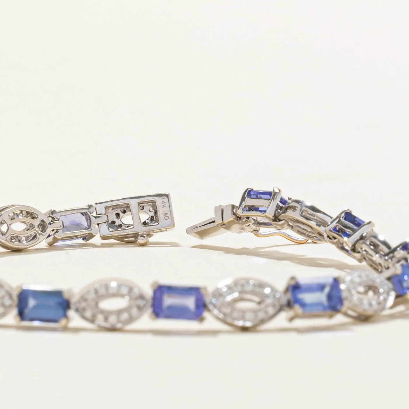 Tanzanite & Diamond Bracelet | 6.66ctw, 1.04ctw | 7.5" |