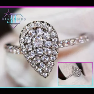 Teardrop Ring | Pear Shape Ring | Teardrop Engagement Ring | Pear Cut Diamond Ring