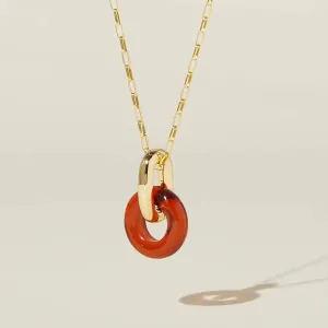 The Anna Necklace in Brick