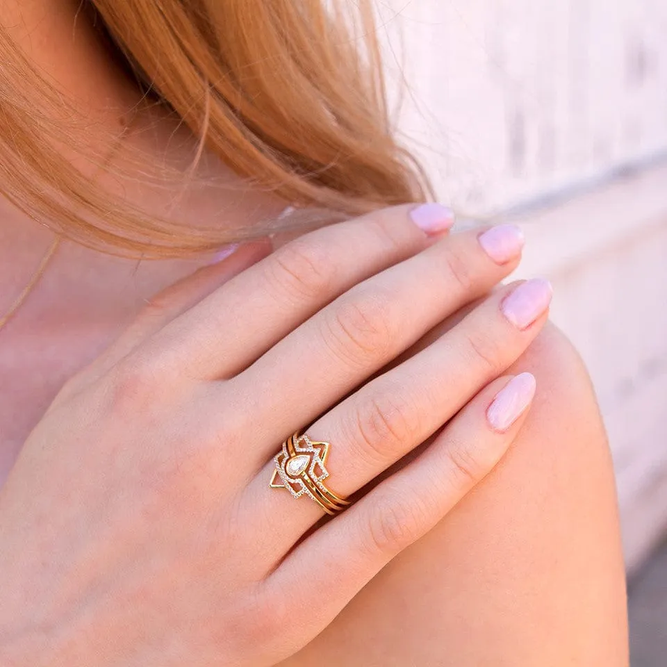The Pear Box - Pear Cut Diamond Stack