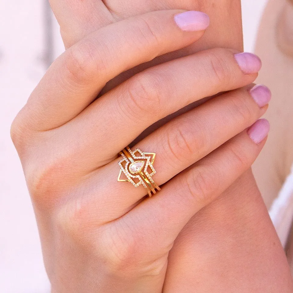 The Pear Box - Pear Cut Diamond Stack