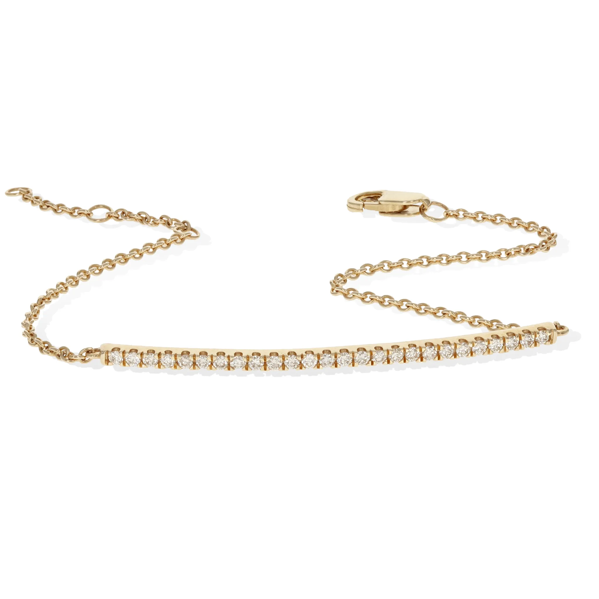 Thin Diamond Bar Bracelet
