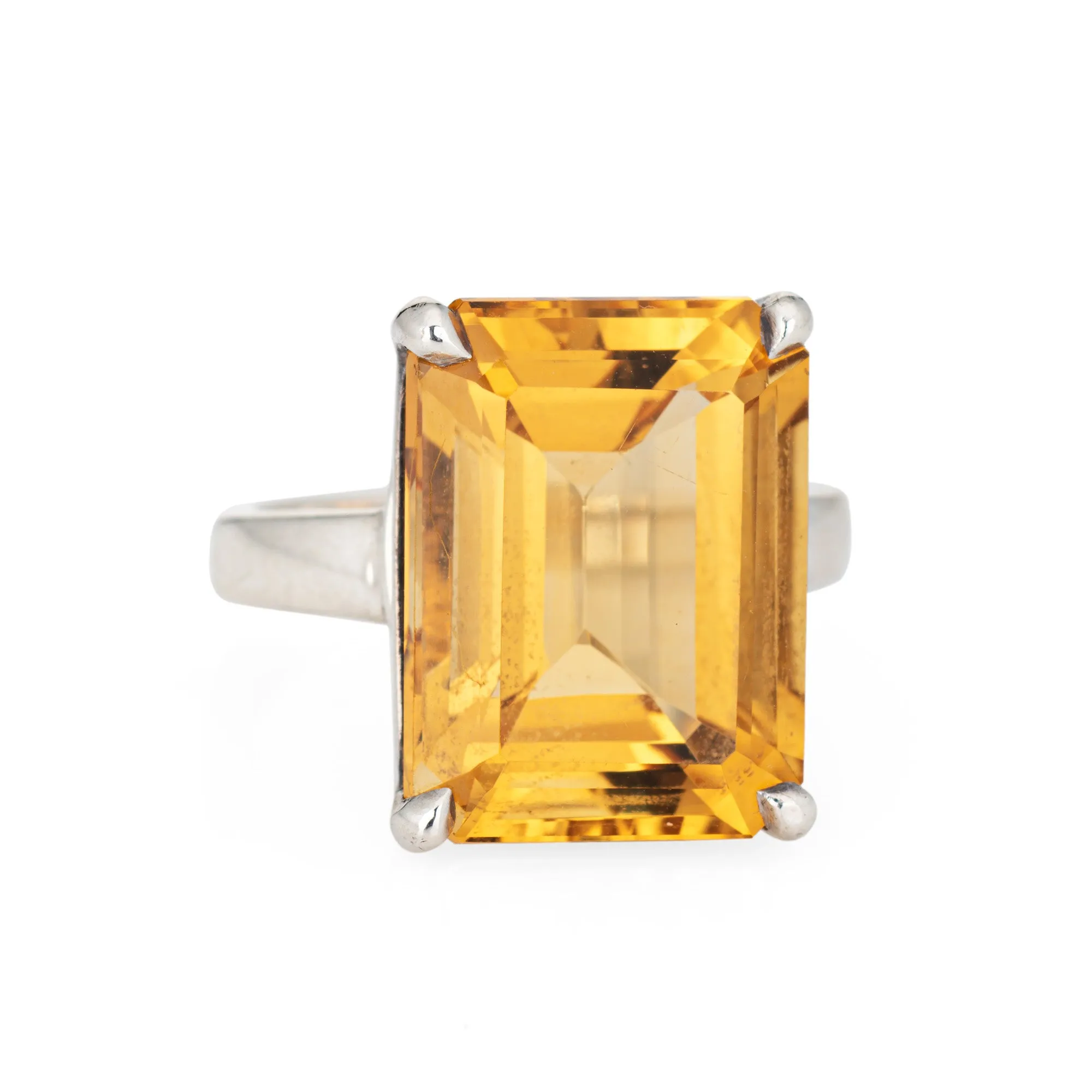Tiffany & Co 10ct Citrine Ring Sparklers Sterling Silver Sz 6 Fine Jewelry