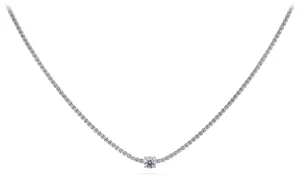 Timeless Dreams Brilliance Round Diamond Necklace with 7.72 ct.(finished) 2.2mm, 6.5mm