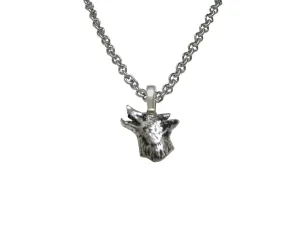 Tiny Fox Head Pendant Necklace