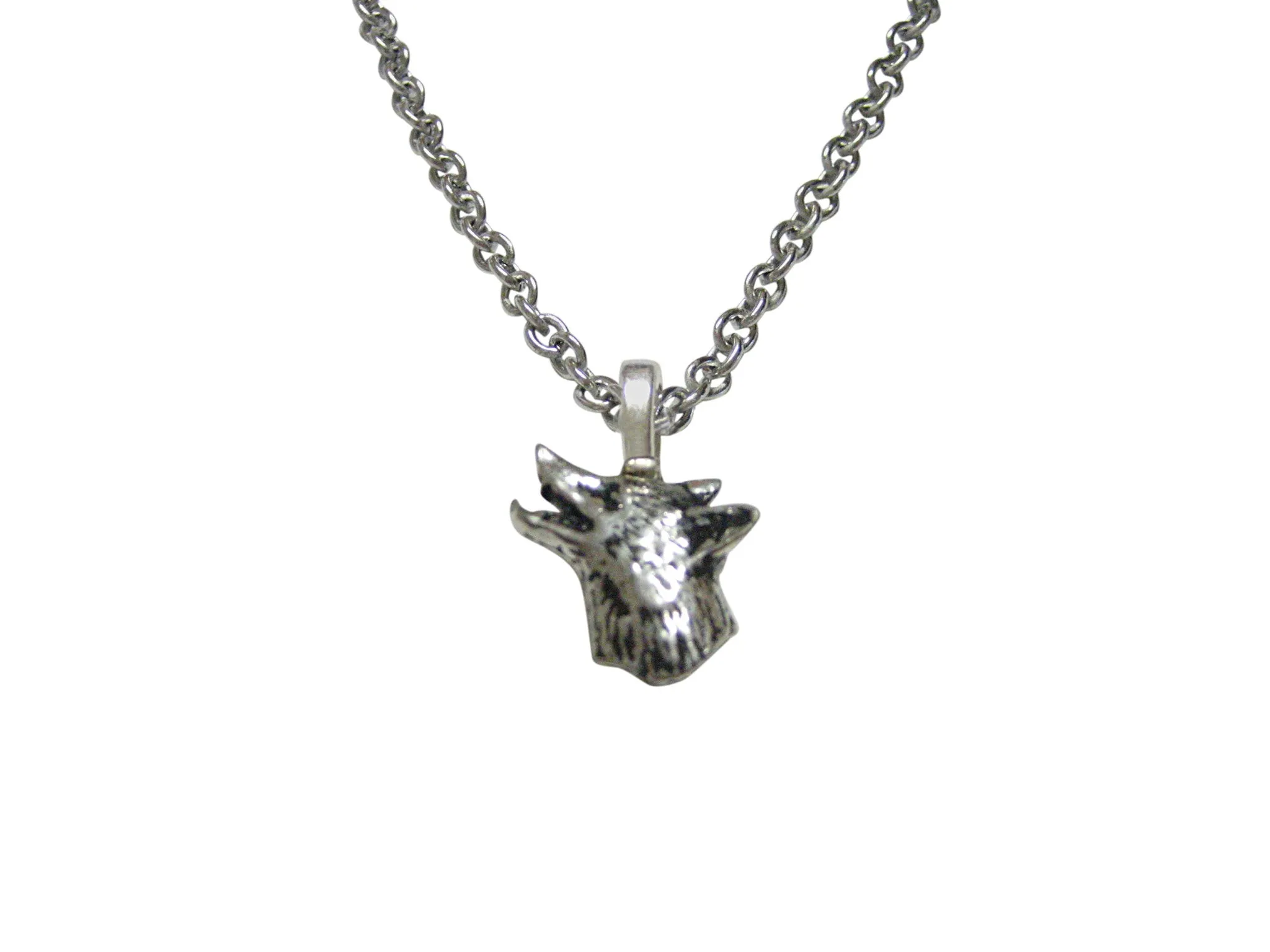 Tiny Fox Head Pendant Necklace