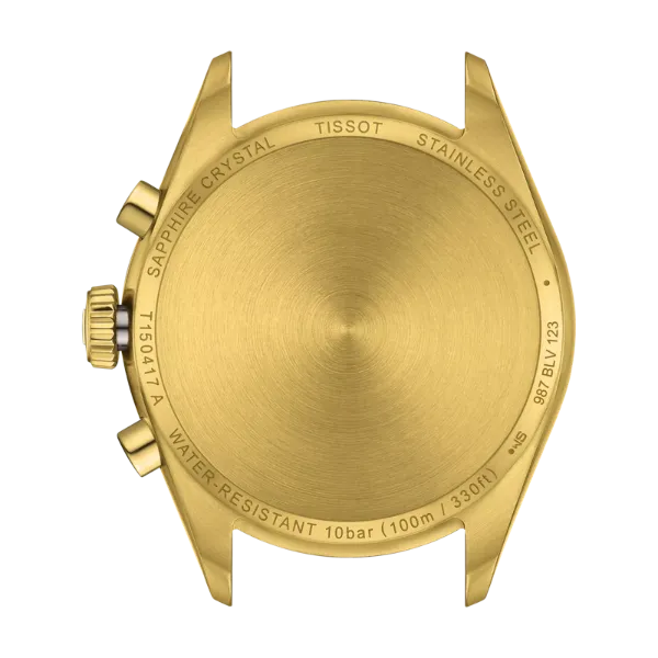 Tissot PR 100 Gold Stainless Steel Silver Dial Chronograph Quartz Watch for Gents - T150.417.33.031.00