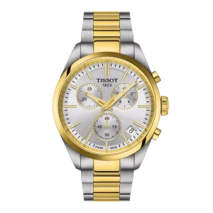 Tissot PR 100 Two-tone Stainless Steel Silver Dial Chronograph Quartz Watch for Gents - T150.417.22.031.00
