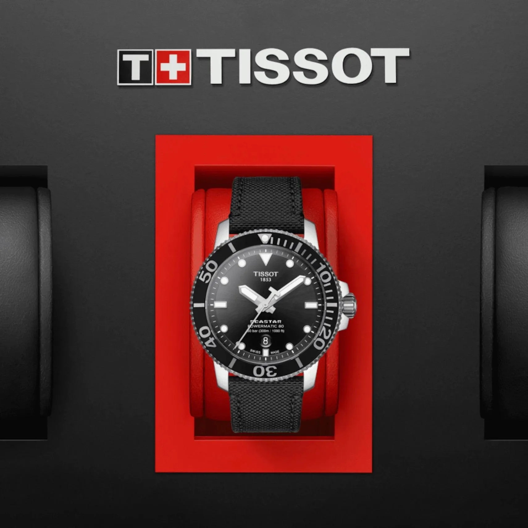 Tissot Seastar 1000 Powermatic 80 Swiss-Made Watch Black Nato Strap