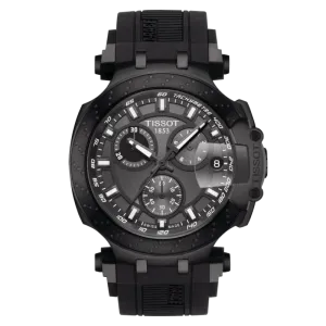Tissot T-Race Black Silicone Strap Black Dial Chronograph Quartz Watch for Gents - T115.417.37.061.03