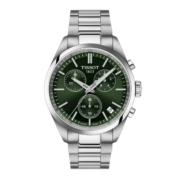 Tissot T-Sport Grey Stainless Steel Green Dial Quartz Watch for Gents - T116.617.11.091.00