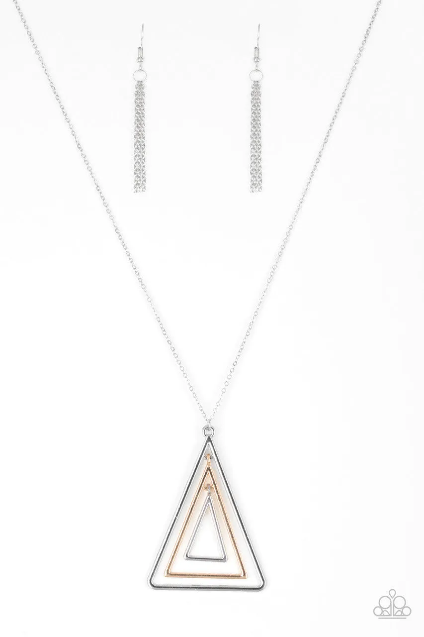 TRI Harder Silver Paparazzi Necklace