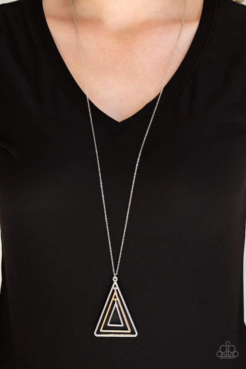 TRI Harder Silver Paparazzi Necklace