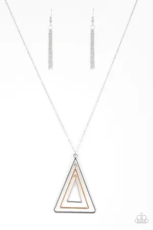 TRI Harder Silver Paparazzi Necklace