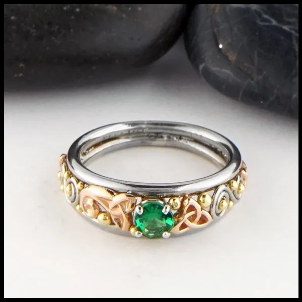 Trinity Knot Tsavorite Ring