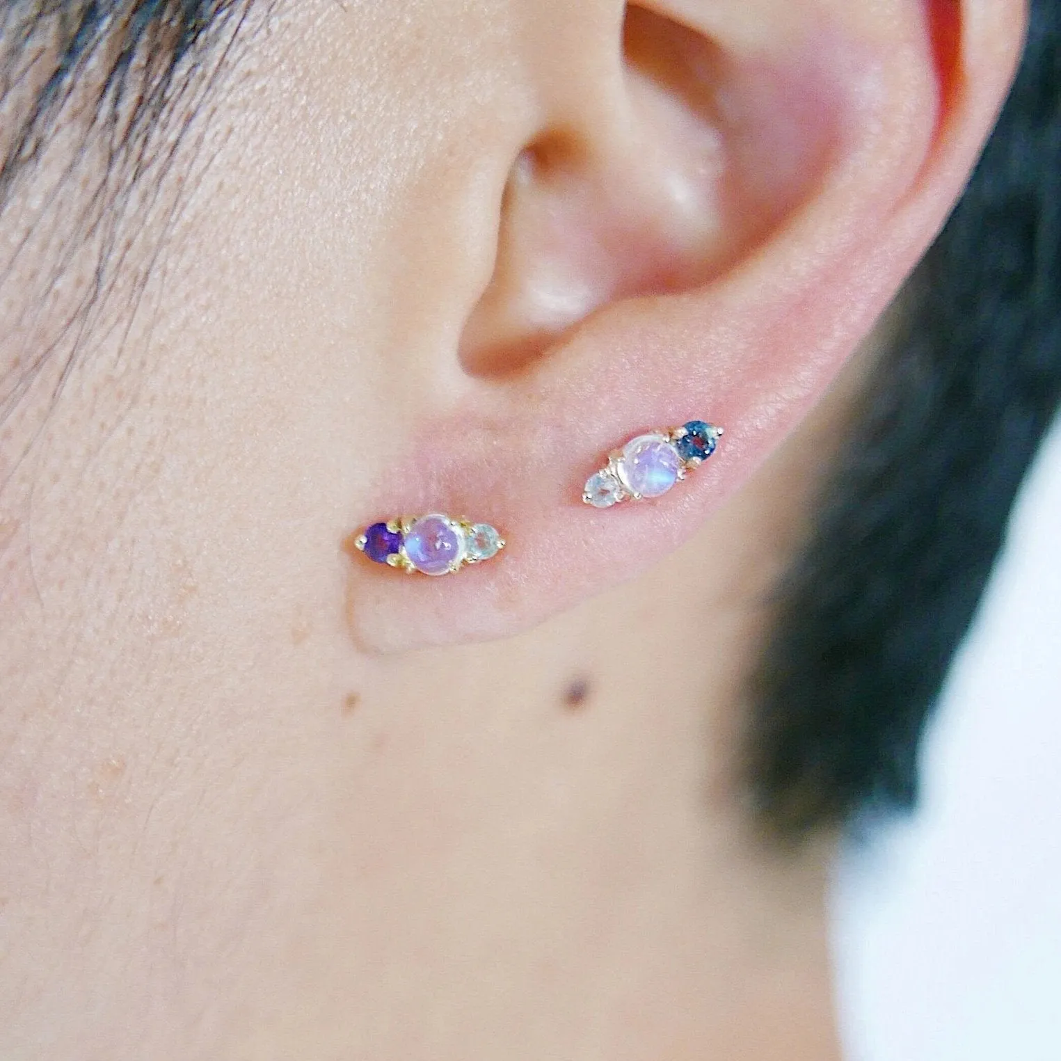 Trio Moonstone Earring