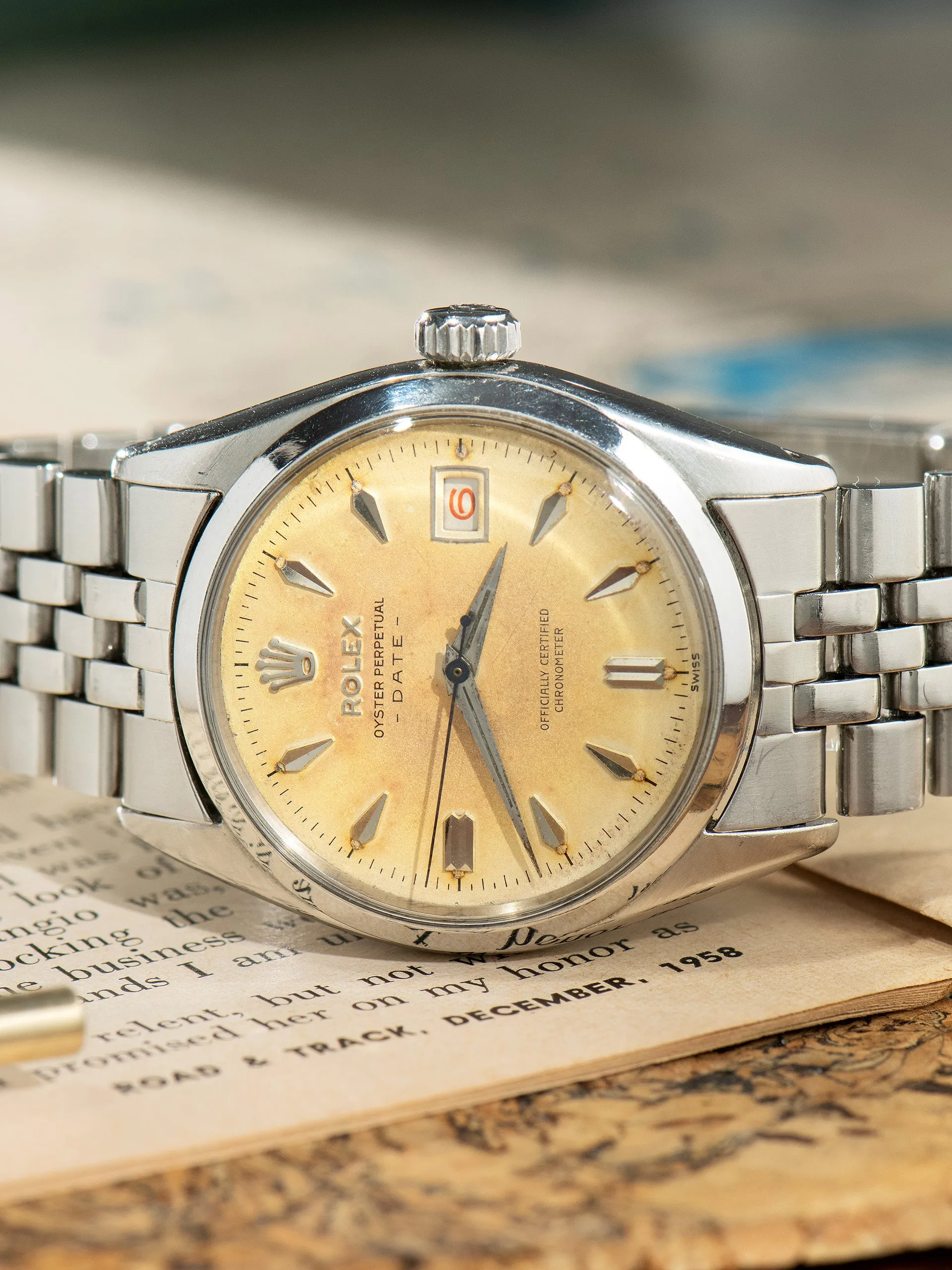 Tropical 1956 Rolex Oyster Perpetual Date (Ref. 6534) "OCC" Dial W/ Roulette Date Wheel